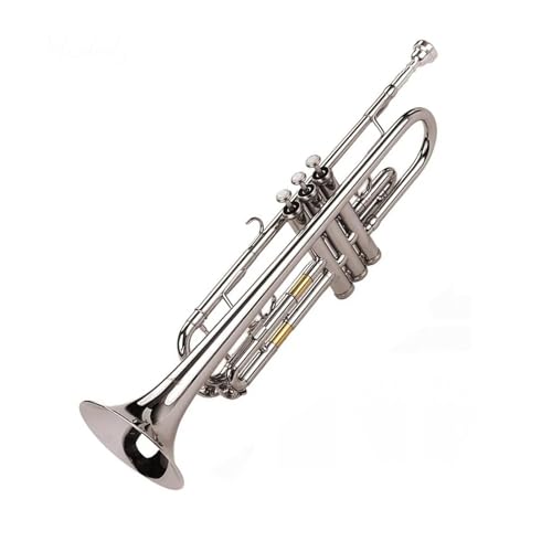 Miniatur Trompete Dreiklang-Blechblasinstrument in B-B-Darstellung mit Hartschalenetui, Mundstücktuch und Handschuhen von LCSUHNI