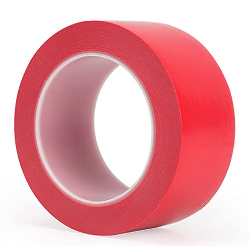 Fußbodenmarken, 48 mm x 33 m Gefahrenwarnband, selbstklebendes Markierungs- und Absperrband, for Bodenband zur Einhaltung sozialer Distanz(Red) von LCUVIMPEX