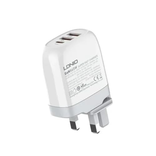 Ldnio GaN Charger A3511Q, 2 x USB + USB-C, 65 W (weiß) von LDNIO