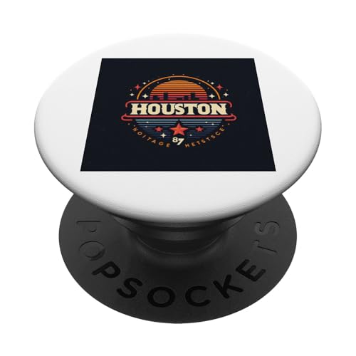 Houston Texas, Vintage-Look PopSockets Klebender PopGrip von LEAN