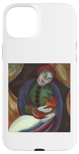 Hülle für iPhone 15 Plus Franz Marc Mädchen mit Katze von LEAN