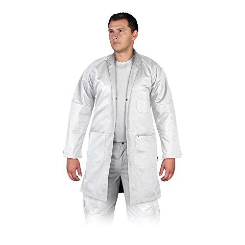 Leber & Hollman Herren Schutzschürze LH-COATER, 60% Polyester 35% Baumwolle 270 g/m2, mit Knopfleiste mit Druckknöpfen, Ärmel mit Klettverschlüssen, High Technology Fabric von LEBER & HOLLMAN