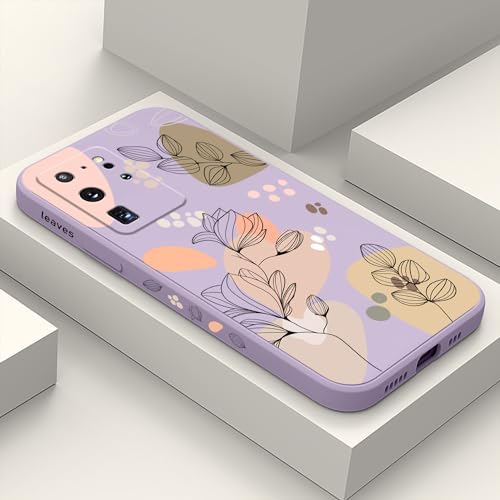 LEECG für Samsung Galaxy S20 Ultra Hülle Kreative Muster Weiches Silikon Mikrofaser Futter Seite Kreatives Design für Samsung S20 Ultra Handyhülle 6,9 Zoll-Hellviolett 2 von LEECG