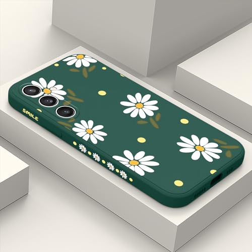 LEECG für Samsung Galaxy S23 FE Hülle, für Samsung S23 FE Hülle Kreative Blume Schmetterling Astronaut Muster Design, Anti Fall Weiches Silikon Dünne Handyhülle Slim Cover S23 FE 5G-Dunkelgrün 1 von LEECG