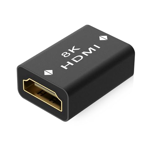 LEENUE HDMI Kupplung 8K, HDMI buchse auf buchse Verbinder 2.1, HDMI Verlängerung, Unterstützung 8K@60Hz, 4K@120Hz UHD HDR eARC 3D Dolby, für Laptop, HDTV, PC, Monitor, Roku TV, 1 Stück von LEENUE