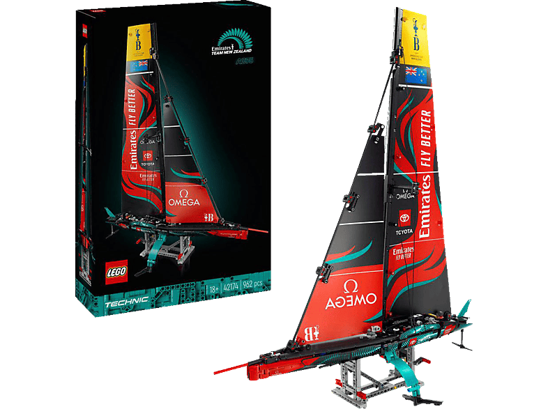 LEGO Technic 42174 Emirates Team New Zealand AC75 Rennjacht Bausatz, Mehrfarbig von LEGO