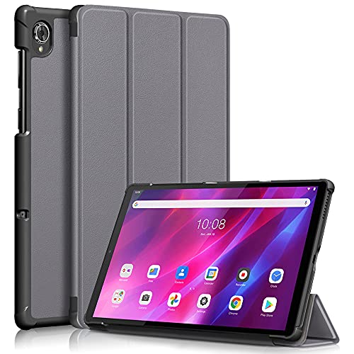 LEHEE Hülle für Lenovo Tab K10 TB-X6C6, Leicht PU Leder Folio Ständer Schutzhülle Etui Case für Lenovo Tab K10 TB-X6C6, Grau von LEHEE