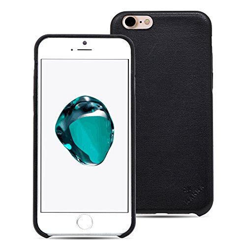 Manna Rückcover für Apple iPhone 7 Hülle | Lederhülle Abdeckung Tasche Handyhülle | Case aus Echtleder Dakota | für 4,7 Zoll Display von LEICKE