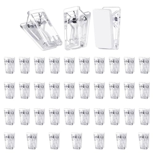 40/100 Stück transparente selbstklebende Wand-Organizer-Clips, praktische Wandklemmen, stabile selbstklebende Clips für funktionale Nutzung von LEIDJGUN