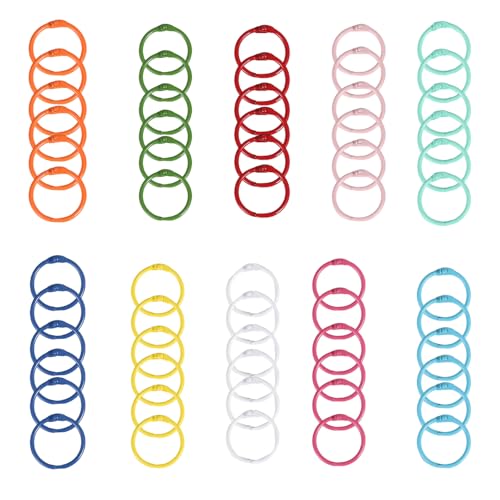60x Metallbinderringe Buchbinderringe 30mm/45mm Schlüsselanhänger Schlüsselanhänger Papierringe Loseblatt Notizbuchringe Für Die Schule von LEIDJGUN