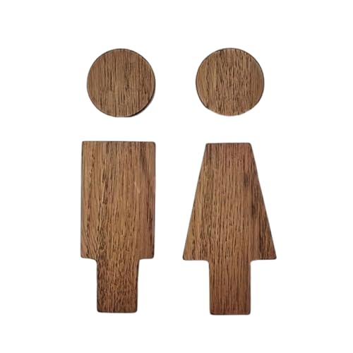 Herren Und Frauen Toilette Schild Schild Set Öffentliches Badezimmerschild Holz Toilettenschilder Wanddekorte Home Waschraumschild von LEIDJGUN