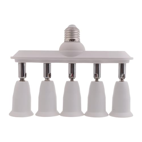 LEIDJGUN 3/4/5 In 1 E27 Sockel Adapter 5/4/3 Weg Splitter E27 LED Glühbirne 360 ° Einstellbar 180 ° Biegung von LEIDJGUN