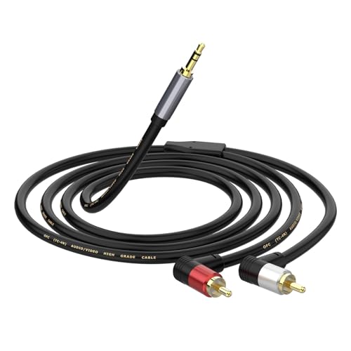 LEIDJGUN 3 5 Mm Auf 2RCA Kabel Buchse Auf Stecker Splitter Für Verstärker Heimkino 3 5 Mm Kabel von LEIDJGUN