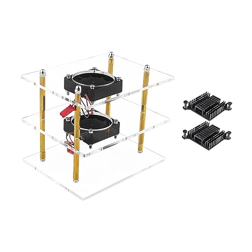 LEIDJGUN Gehäuse für 5Plus Acrylgehäuse, transparent, Computer-Lüfter, Kühlkörper-Pad-Gehäuse von LEIDJGUN