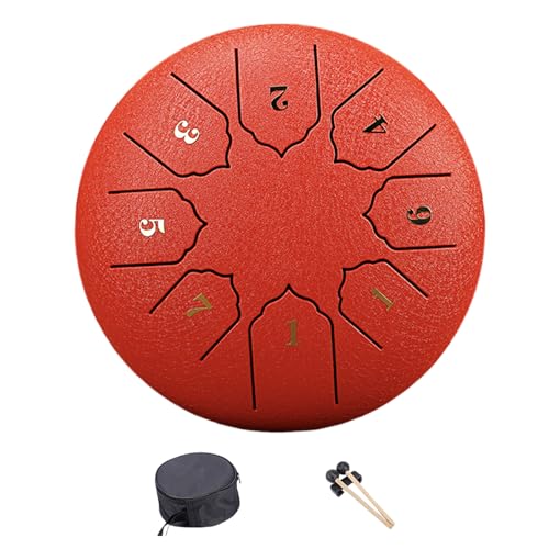 Steel Tongue Drum 8 Note 6 Inch Steel Drum Percussions Instrument With Drumsticks And For Musical Educations von LEIDJGUN