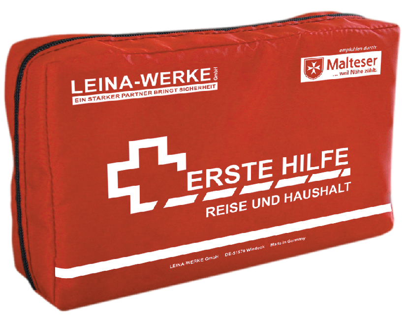 LEINA Erste-Hilfe Reise- und Haushalt-Set, 27-teilig, rot von LEINA-WERKE