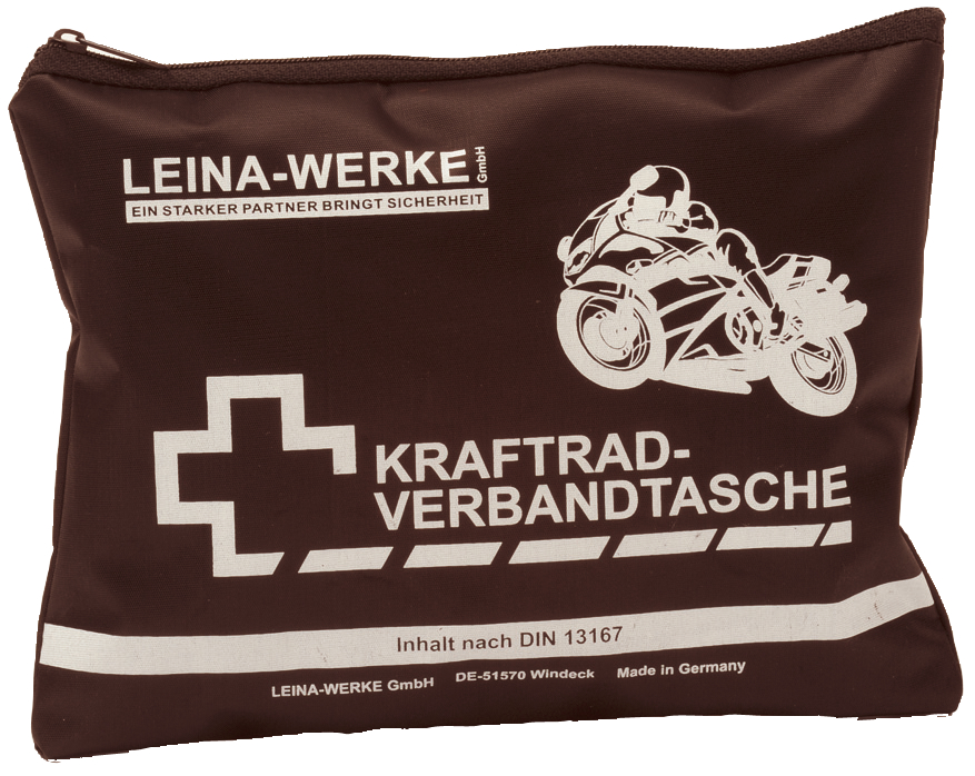 LEINA Kraftrad-Verbandtasche, Inhalt DIN 13167, schwarz von LEINA-WERKE