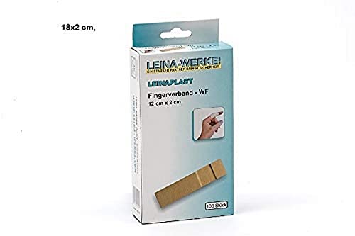 LEINAWERKE 72054 LEINAPLAST-Fingerverbände 18 cm x 2 cm, WF, 100 Stk. in Schachtel von LEINA-WERKE