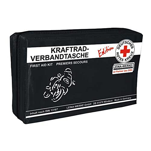 LEINAWERKE 82096 Kraftrad-Verbandtasche TYP II schwarz - weiß/rot, 20Stk. von LEINA-WERKE