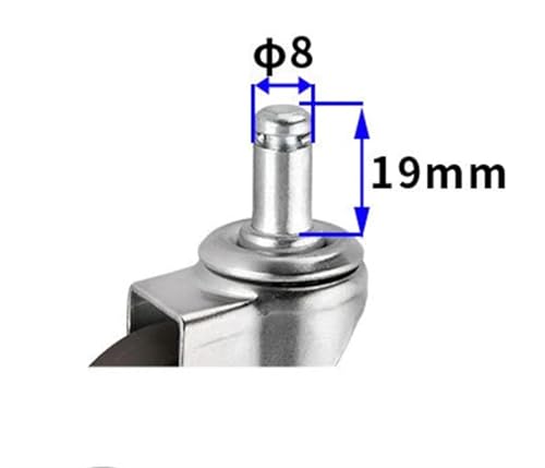 4 Teile/los Sicherungsring TPE Rollen 1/1,25/1,5/2 Zoll Boss Büro Schicht Computer Drehstuhl Stille Universal Pulley Räder Möbel(8x19 Universal,1.5 Inch) von LEJSXIWX