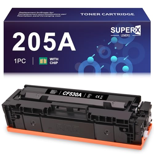 LEMERO SUPERX Kompatibel für HP 205A CF530A Tonerkartuschen für HP Color Laserjet pro M181FW M154A M154NW MFP M180N M180 M180NW M181 Drucker (1xSchwarz) von LEMERO SUPERX