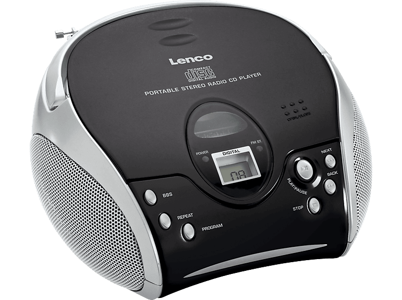 LENCO SCD-24 Radiorecorder, Schwarz/Silber von LENCO