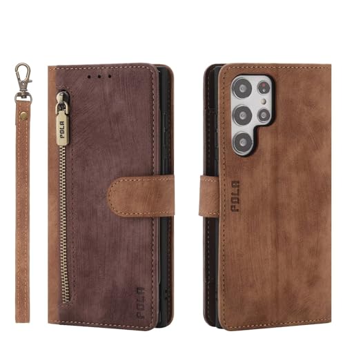 LENGRACE Handyhülle für Xiaomi Mi 9 SE Hülle,Premium PU Leder Flip Schutzhülle mit [FRID-Schutz][Kartenschlitz] Farbe Stoßfest Klapphülle Handytasche Case-Braun von LENGRACE