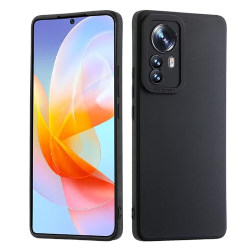 LENGRACE Hülle für Redmi Note 12S 4G Weiche Silikon Hülle,Premium Silikon Case für Redmi Note 12S 4G Stoßfest TPU Kratzfest Ganzkörper Schutzhülle Handyhülle-Schwarz von LENGRACE