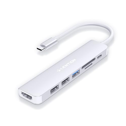 LENTION USB C Hub with 100W PD Charging, 4K HDMI, SD/TF Card Reader, USB 3.0, Adapter USB C to USB Compatible MacBook Pro 2016-2024, MacBook Air 2018-2024, iPhone 15/Pro/Pro Max, Thunderbolt 3/4 von LENTION