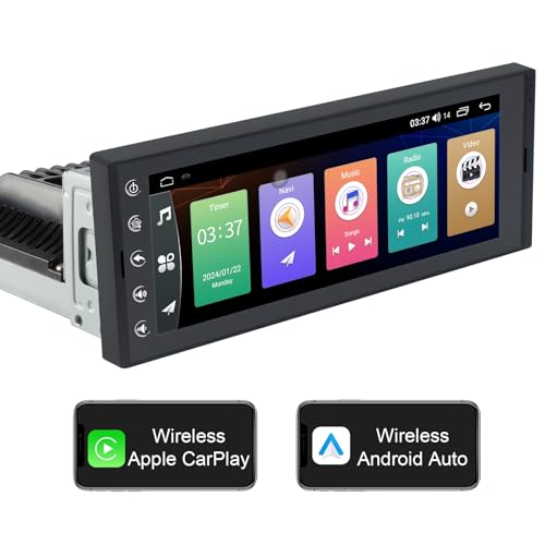 6.9-Inch Android Autoradio with Wireless CarPlay Android Auto, Single Din 2G+32G Android Car Radio, 1-Din Android Car Stereo CarPlay Touchscreen Display with GPS Hands Free Calling WiFi FM SWC USB von LEROAADZ