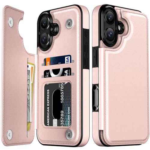 LETO Schutzhülle für iPhone XX – Klapphülle aus Leder – modische Designs – Kartenfächer, Ständer – Schutzhülle für Damen und Mädchen – 15,5 cm (6,1 Zoll) – Hellbraun von LETO