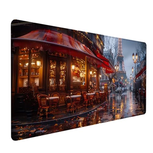 Gaming Mauspad Landschaft Mousepad xxl 1500 x 800 mm, Groß Erweiterter Schreibtischunterlage Rot, Desk Mat mit Rutschfeste Gummibasis, Verbessert Präzision und Geschwindigkeit, Gaming Zubehör 9-4 von LEYAUPGO