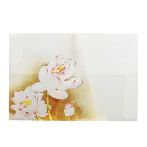 Einladungsumschläge mit Blumendruck, für Einladungen, Briefkarten, durchscheinende Umschläge, 30 Stück von LEYILE