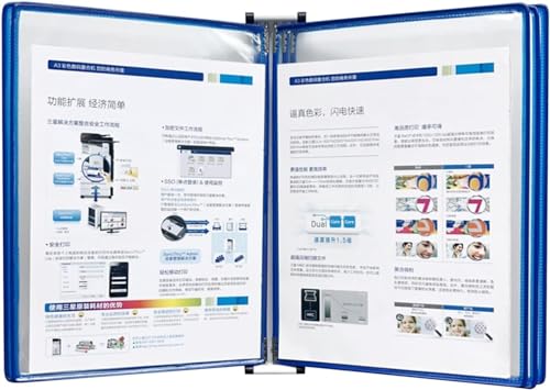 Wandmontierter Page-Flip-Ordner, 5 doppelseitige Seiten – transparenter A4-Loseblatt-Seitenständer(E) von LEYWHEF