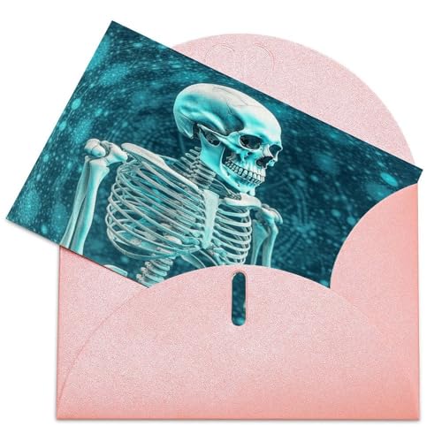 Grußkarten, das Skelett des Farbraums, halbgefaltete Trauerkarten mit Umschlägen von LFDSYEOQ