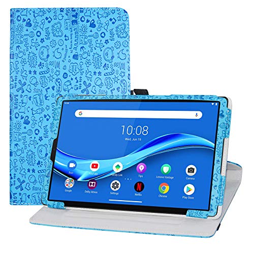 LFDZ Kompatibel mit Lenovo Tab M10 Plus hülle,360° Drehbarer Stand Cover Premium Schutzhülle Etui mit Ständerfunktion Case für 10.3" Lenovo Tab M10 Plus/Smart Tab M10 Plus Tablet,Blau von LFDZ