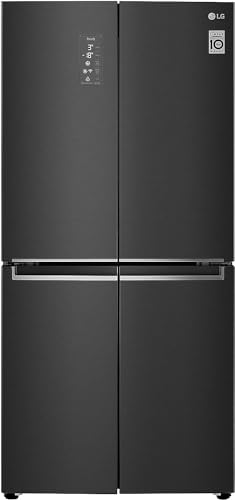 LG Electronics Slim Multi Door GMB844MC4E mit LINEAR Cooling| Slim FIT - nur 83,5 cm breit | 530 Liter Kapazität | Matte Black Steel, Mattschwarz Metallic von LG