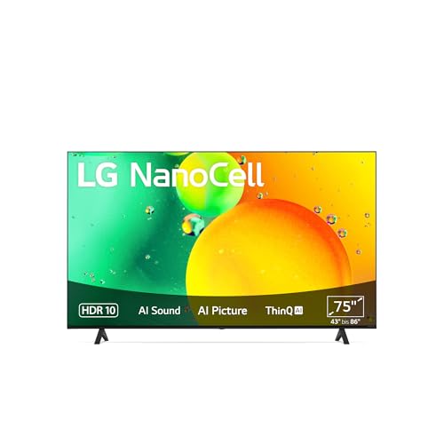 LG 75NANO756QA TV 189 cm (75 Zoll) NanoCell Fernseher (Active HDR, 60 Hz, Smart TV) [Modelljahr 2022] von LG