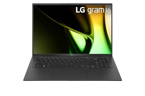 LG Gram 16ZD90S-G.AX75B Ultraleichtes Notebook, 40,6 cm (16 Zoll), 2560 x 1600, entspiegeltes IPS-Panel, Intel® Core™ Ultra 7, 16 GB RAM, 512 GB SSD, 1199 g, 24-Stunden-Akku, FreeOS, Obsidianschwarz von LG