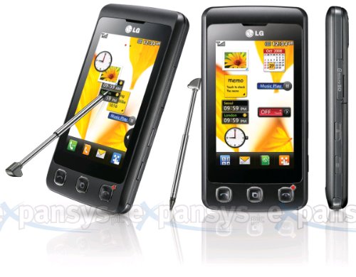 LG KP500 Cookie Smartphone (7.6 cm (3.0 Zoll) TFT-Touchscreen, 3MP Kamera, QWERTZ-Tastatur) schwarz Handy ohne Branding von LG