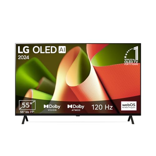 LG OLED55B4ELA TV 139 cm (55 Zoll) OLED Fernseher (α8 4K AI-Prozessor, webOS 24, Dolby Vision, bis zu 120Hz) [Modelljahr 2024] von LG