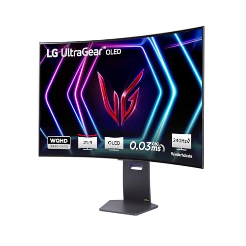 LG Electronics 39GS95QE-B.AEU UltraWide QHD UltraGear Gaming OLED-Monitor 39" (99cm), 3440 x 1440, 0,03ms GtG, 240Hz, HDR400 TRUE BLACK, NVIDIA G-Sync Compatible, AMD FreeSync Premium Pro - Grau von LG