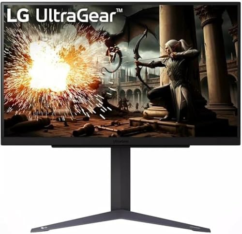 LG 27GS60F-B Ultragear Gaming Monitor, 27 Inches, Full HD 1080p, 1920x1080, AMD FreeSync, NVIDIA G-Sync Compatible, 180Hz, 1ms, 16:9, IPS Panel, Black von LG