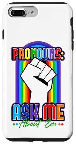 Pronomen: Frag mich nach 'Em LGBTQ+ Inklusivität Hülle für iPhone 7 Plus/8 Plus von LGBTQ+ Equality Everyday Pride by NLTS