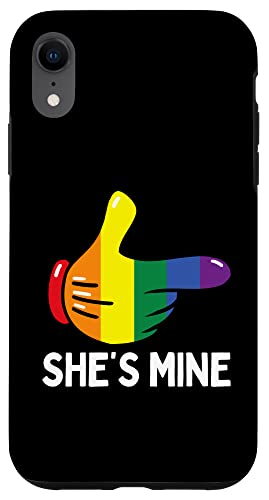 Hülle für iPhone XR She's Mine Regenbogen-Flagge Lesbian Pride LGBTQ Matching Couple von LGBTQ Pride Month Gender Equality Support Gifts