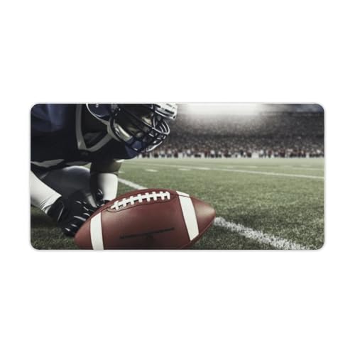 American Football Mauspad, Gaming-Mauspad, groß, Laptop-Schreibtischunterlage mit genähten Kanten, rutschfeste Schreibtischunterlage für Büro, langer Druck, Mäusepad mit Gummiunterseite, 30 x 60 cm American Football Mauspad, Gaming-Mauspad, groß, Laptop-Schreibtischunterlage mit genähten Kanten, rutschfeste Schreibtischunterlage für Büro, langer Druck, Mäusepad mit Gummiunterseite, 30 x 60 cm von LHDGSJE