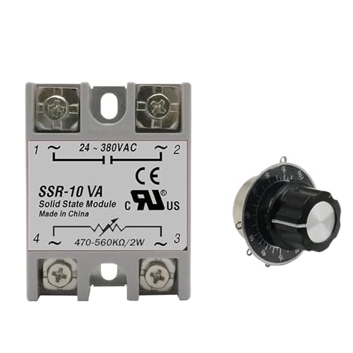 SSR-10VA SSR-25VA SSR-40VA SSR Solid State Relais Spannungsregler AC24-380V Ausgang + Potentiometer for PID Temperatur Controller 1 Stücke(Solid State Relay,SSR-80VA) von LHKQHRDL