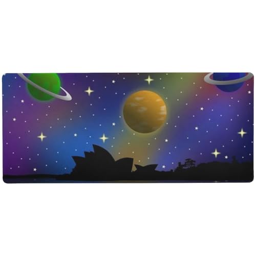 LI ZHI XIN Computer Maus Pad rutschfeste Gummi Mausmatte Für Gaming, 80x30cm, 80x40cm, 90x40cm Galaxie Himmelsstern von LI ZHI XIN