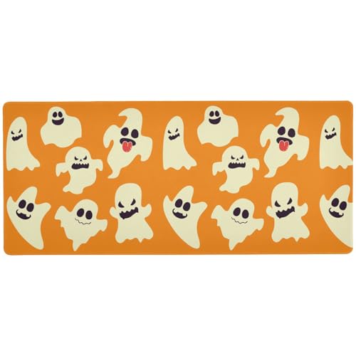 LI ZHI XIN Computer Maus Pad rutschfeste Gummi Mausmatte Für Gaming, 80x30cm, 80x40cm, 90x40cm Halloween Gespenst Muster von LI ZHI XIN