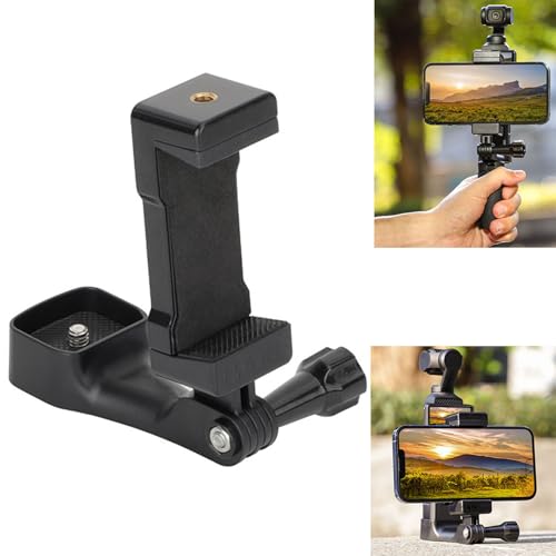 LICHIFIT Handyhalterung für DJI Osmo Pocket 3 Kamerahalterung vorne Handy Clip Klemme Smartphone Halterung Handheld Shooting Erweiterungsadapter von LICHIFIT